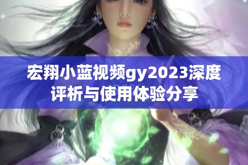 宏翔小蓝视频gy2023深度评析与使用体验分享