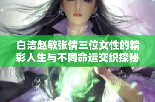 白洁赵敏张倩三位女性的精彩人生与不同命运交织探秘