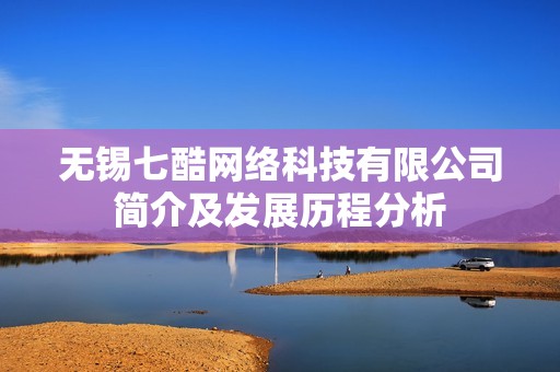 无锡七酷网络科技有限公司简介及发展历程分析