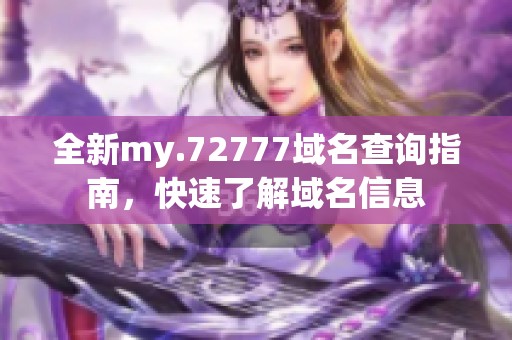 全新my.72777域名查询指南，快速了解域名信息