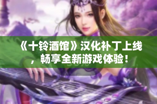 《十铃酒馆》汉化补丁上线，畅享全新游戏体验！