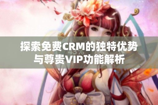 探索免费CRM的独特优势与尊贵VIP功能解析