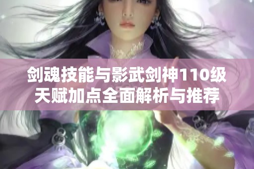 剑魂技能与影武剑神110级天赋加点全面解析与推荐