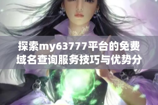 探索my63777平台的免费域名查询服务技巧与优势分析