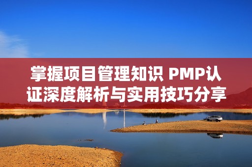 掌握项目管理知识 PMP认证深度解析与实用技巧分享