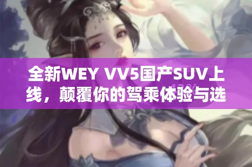 全新WEY VV5国产SUV上线，颠覆你的驾乘体验与选择