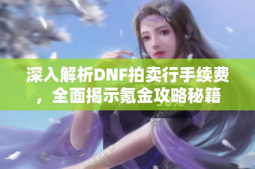 深入解析DNF拍卖行手续费，全面揭示氪金攻略秘籍