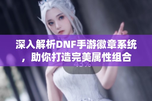 深入解析DNF手游徽章系统，助你打造完美属性组合