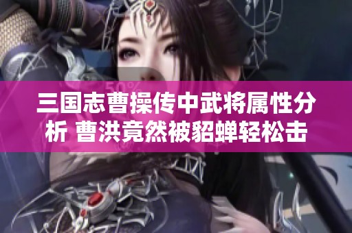 三国志曹操传中武将属性分析 曹洪竟然被貂蝉轻松击败