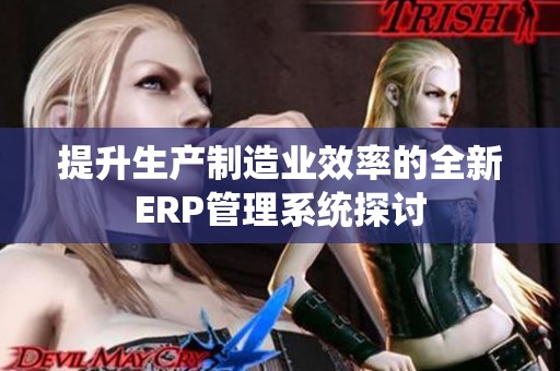 提升生产制造业效率的全新ERP管理系统探讨