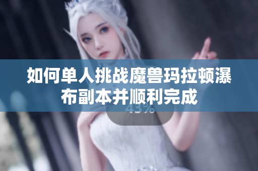 如何单人挑战魔兽玛拉顿瀑布副本并顺利完成