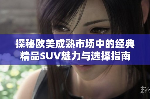 探秘欧美成熟市场中的经典精品SUV魅力与选择指南