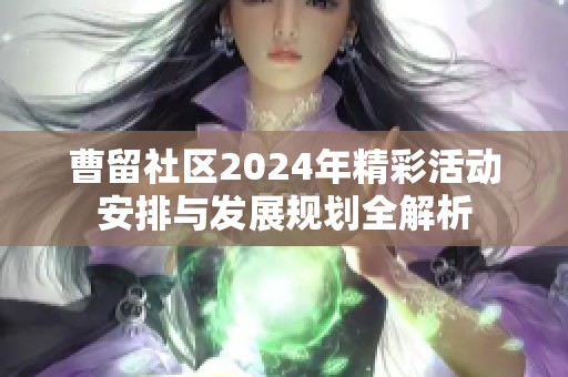 曹留社区2024年精彩活动安排与发展规划全解析