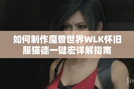 如何制作魔兽世界WLK怀旧服猫德一键宏详解指南