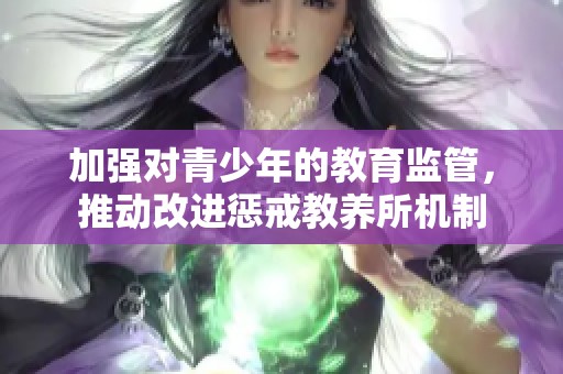 加强对青少年的教育监管，推动改进惩戒教养所机制