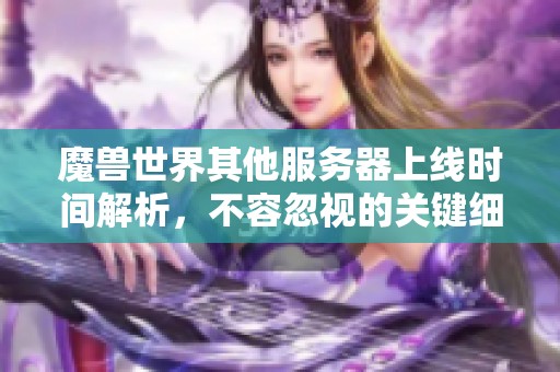 魔兽世界其他服务器上线时间解析，不容忽视的关键细节