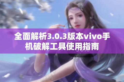 全面解析3.0.3版本vivo手机破解工具使用指南