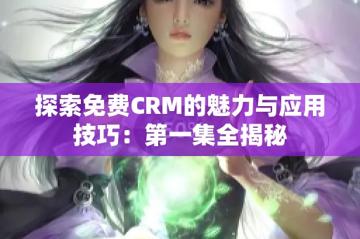 探索免费CRM的魅力与应用技巧：第一集全揭秘