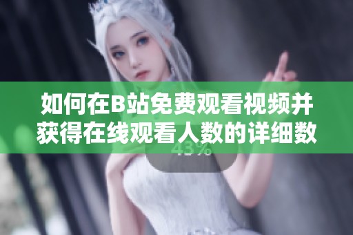 如何在B站免费观看视频并获得在线观看人数的详细数据工具